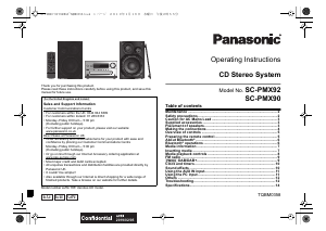 Bruksanvisning Panasonic SC-PMX92GN Stereoanläggning