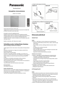 Kasutusjuhend Panasonic SC-HC1020 Stereokomplekt