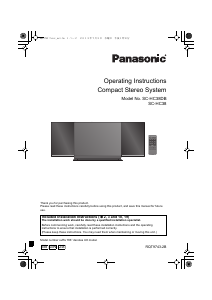 Bruksanvisning Panasonic SC-HC38GN Stereoanläggning