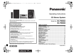 Bruksanvisning Panasonic SC-PMX82GN Stereoanläggning