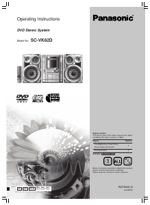 Bruksanvisning Panasonic SC-VK62D Stereoanläggning