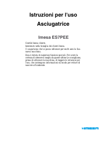 Manuale Imesa ES7PEE Asciugatrice