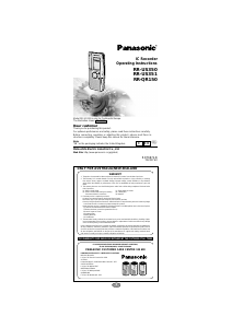 Handleiding Panasonic RR-US150EB Audiorecorder