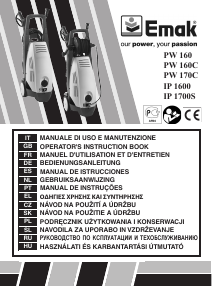 Manual Emak PW 160C Máquina de limpeza a alta pressão