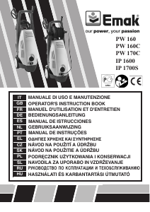 Návod Emak PW 170C Vysokotlakový čistič