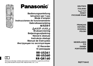 Bedienungsanleitung Panasonic RR-US361E Diktiergerät