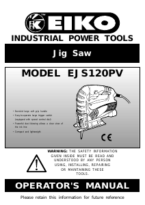 Handleiding K-Eiko EJS120PV Decoupeerzaag