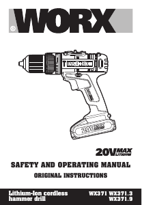 Manual Worx WX371.9 Drill-Driver