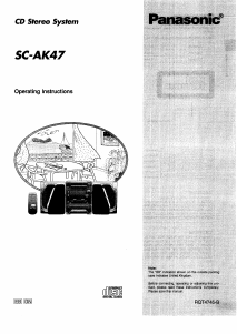 Bruksanvisning Panasonic SC-AK47 Stereoanläggning