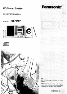 Bruksanvisning Panasonic SC-PM07 Stereoanläggning