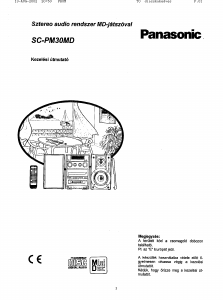 Használati útmutató Panasonic SC-PM30 Sztereóberendezés