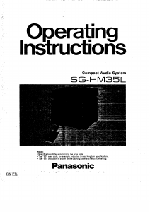 Manual Panasonic SG-HM35L Stereo-set