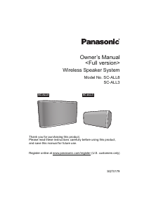 Handleiding Panasonic SC-ALL8PC Luidspreker