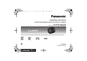 Руководство Panasonic H-FS1442AE Lumix Объектив