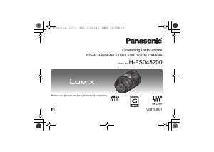 Руководство Panasonic H-FS045200E Lumix Объектив