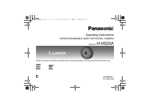 Руководство Panasonic H-H020AE Lumix Объектив