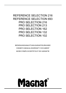 説明書 Magnat Pro Selection 102 カースピーカー