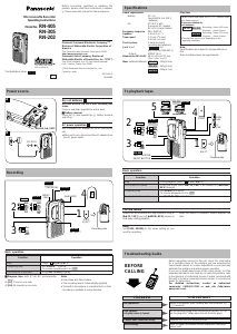 Handleiding Panasonic RN-305 Audiorecorder