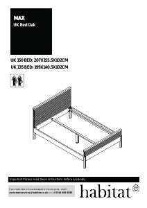 Manual de uso Habitat Max Estructura de cama