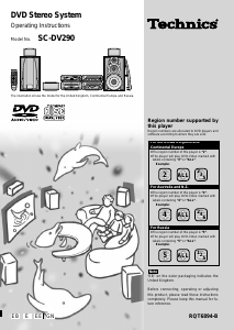 Bruksanvisning Technics SC-DV290E Hembiopaket