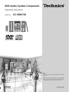 Bruksanvisning Technics SC-HDA710 Hembiopaket