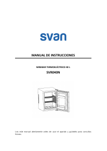 Manual de uso Svan SVR040N Refrigerador