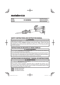 Manual Metabo H 65SD3 Demolition Hammer