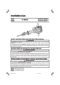 Manual de uso Metabo H 90SG Martillo de demolición