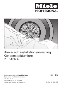 Bruksanvisning Miele PT 5135 C Torktumlare