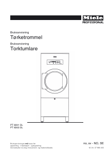 Bruksanvisning Miele PT 8303 SL Torktumlare