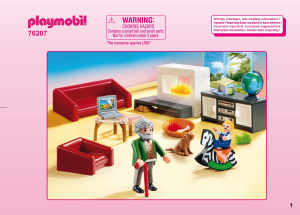 Mode d’emploi Playmobil set 70207 Modern House Salon avec cheminée