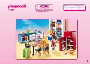 Mode d’emploi Playmobil set 70206 Modern House Cuisine familiale