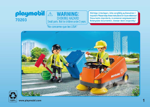 Instrukcja Playmobil set 70203 Cityservice Zamiatarka uliczna