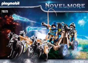 Handleiding Playmobil set 70225 Novelmore Novelmore ridders met waterkanon en wolven