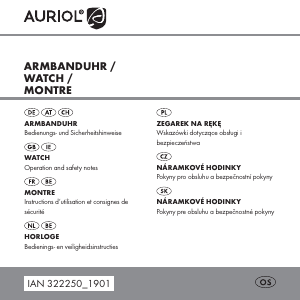 Instrukcja Auriol IAN 322250 Zegarek