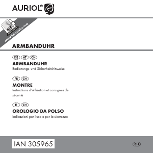 Bedienungsanleitung Auriol IAN 305965 Armbanduhr