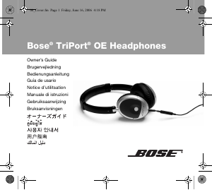 Bedienungsanleitung Bose TriPort OE Kopfhörer