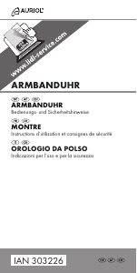 Manuale Auriol IAN 303226 Orologio da polso