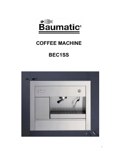 Bruksanvisning Baumatic BEC1SS Kaffebryggare
