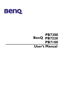 Manual BenQ PB7100 Projector