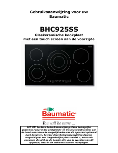 Handleiding Baumatic BHC925SS Kookplaat