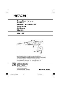 Manuale Hitachi H 41SA Martello demolitore