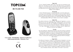 Bruksanvisning Topcom Butler 920 Trådlös telefon