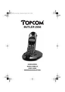 Bedienungsanleitung Topcom Butler 2550 Schnurlose telefon