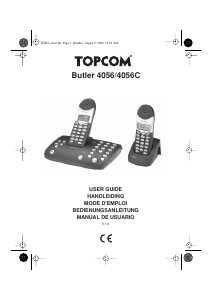 Bruksanvisning Topcom Butler 4056 Trådlös telefon