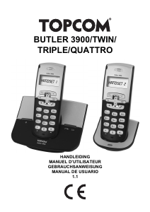 Manual de uso Topcom Butler 3900 Teléfono inalámbrico