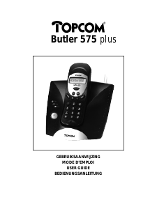 Handleiding Topcom Butler 575 Plus Draadloze telefoon