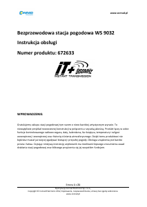 Instrukcja Conrad WS 9032 Stacja pogodowa