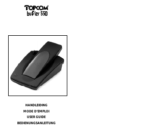 Bruksanvisning Topcom Butler 550 Trådlös telefon