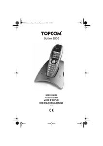 Handleiding Topcom Butler 5500 Draadloze telefoon